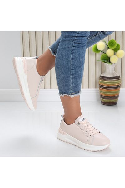 MODA STİL Women's Pink Sports Shoes Made of Genuine Leather Edaro, 40