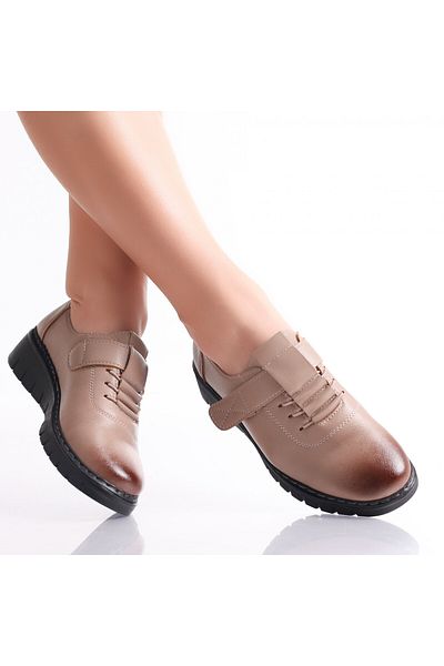 MODA STİL Women's casual shoes Camel made of Eco-leather Magaly, 39