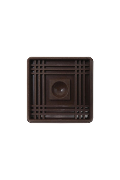 ACE 4-Piece Durable Non Skid Square Rubber Caster Cups Brown 2inch
