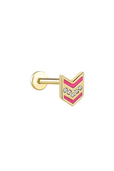 Fay Yamaner 14 Carat Gold Stone Enamel Piercing