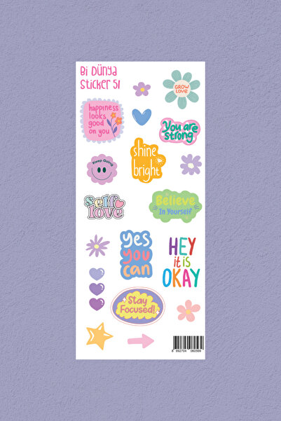 Bi Dünya Haber M51 – Motivasyon Cümleleri (İngilizce) Sticker Seti