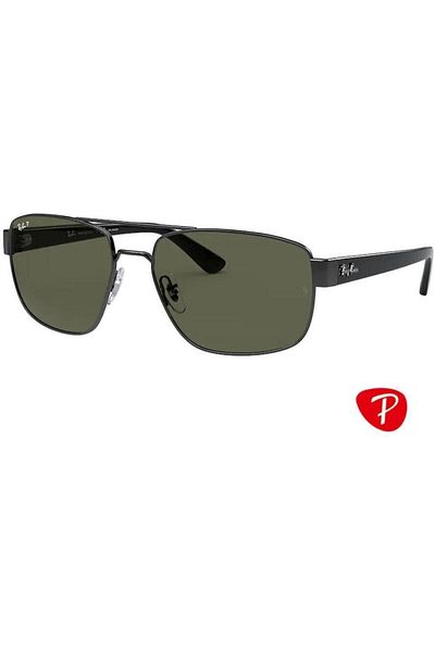 Ray-Ban Men's Polarized Sunglasses Ray-Ban RB3663 004/58, Metal, Black, 60 mm