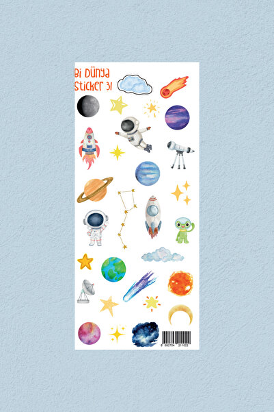 Bi Dünya Haber M31 – Uzay ve Bilim Temalı Sticker Seti