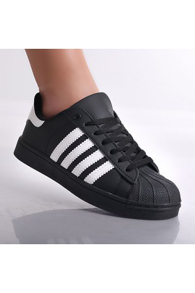 MODA STİL Women's Black Sneakers Made of Eco-Leather Azalia, 38