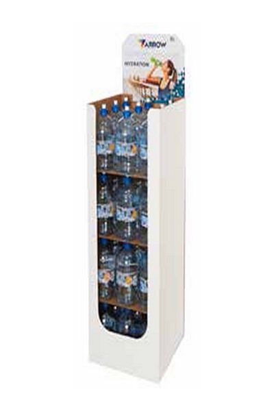ARROW Durable Sport Water Bottle Display Clear and Blue 2.2 Liter