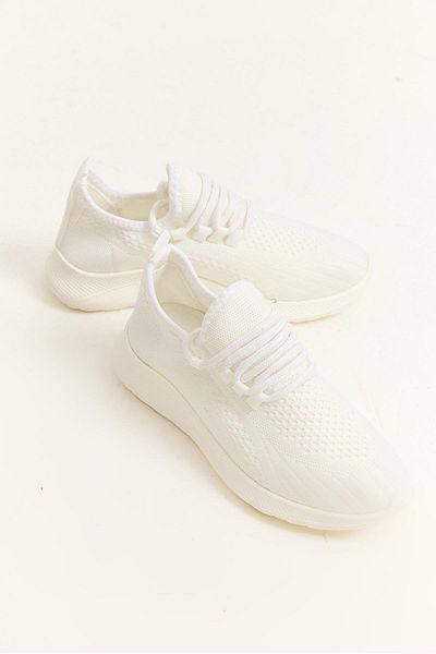 Raneel Kazançlı Alışveriş High Sole Lace-Up Sports Shoes White