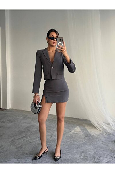 Joana Γυναικεία γκρι κοστούμια Justine