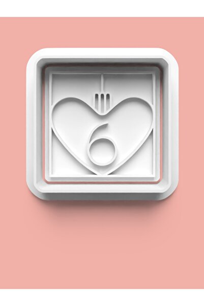 AKTASTORE قالب كوكيز على شكل رقم 6 وقالب عجينة السكر - ستة أرقام