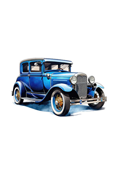 INOVATIX Set de 8 piese, Autocolant Mașină antică Ford Model A, INOVATIX®. 6 cm