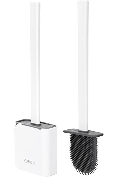 Deli Toilet Brush with Holder/ Innovative head design for deep clean.