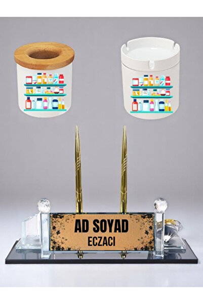 lili hediyelik Eczacı İsme Özel Masaüstü İsimlik Masa İsimliği Kalemlik Küllü...