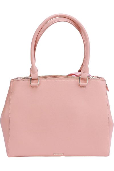 AMICA Belkis Women’s Satchel Handbag With Detachable Strap And Scarf Tie Detailing
