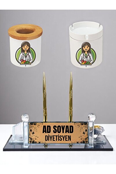 lili hediyelik Diyetisyen İsme Özel Masaüstü İsimlik Masa İsimliği Kalemlik K...