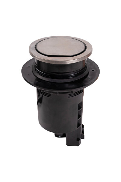 Socketline Spica Serisi Bas Aç Kapaklı Silindir Masa Prizi