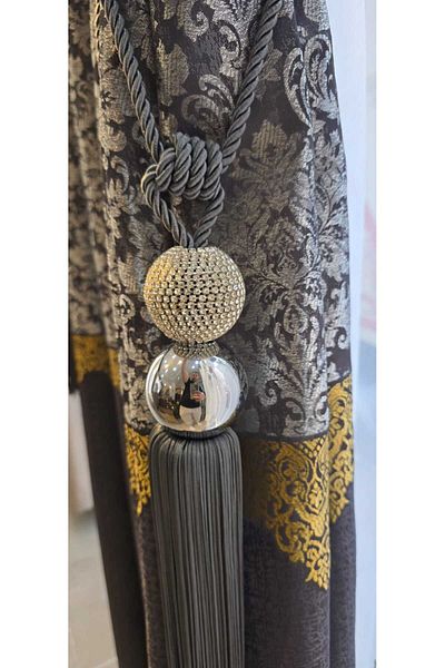 Perdehome - Tassel Curtain Accessory Attach to Cornice Curtain Tie 1 Pc