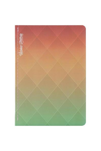 Roco Memo Notebook Metallic Elastic Band A5 40 Sheets Lined Gold