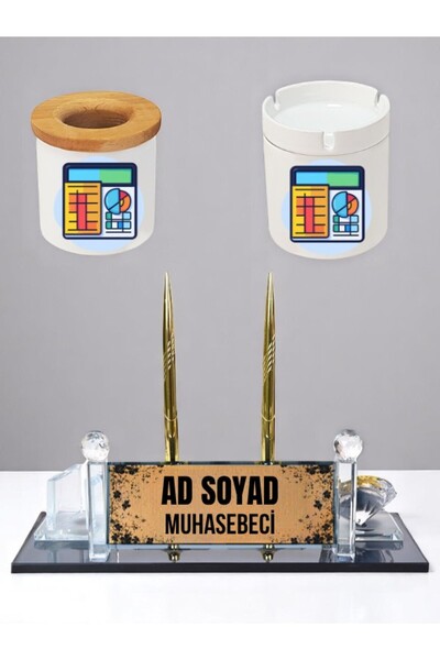 lili hediyelik Muhasebeci İsme Özel Masaüstü İsimlik Masa İsimliği Kalemlik K...