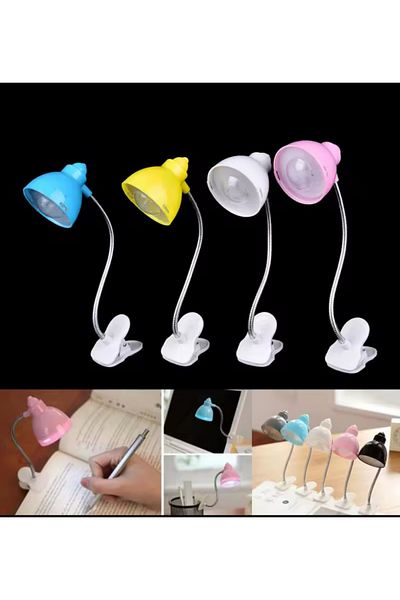 Wolawood Latched Table Lamp Adjustable Clip-On Mini Led Reading Light Portable Night Light