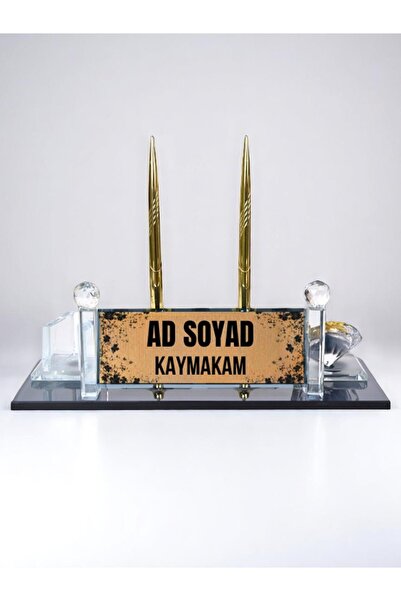 lili hediyelik Kaymakam İsme Özel Masaüstü İsimlik Masa İsimliği Kalemlik Kül...