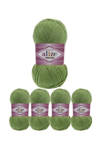 Alize Aliza Original Turkish Alize Cotton Gold Threads, 5 Pieces