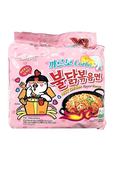 samyang buldak Carbonara ramen hotchicken 5’li hazır noodle (chopstick hediyeli)