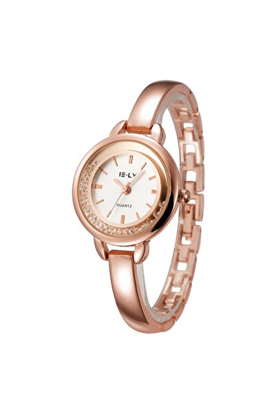 QUARTZ Elegant Casual Ladies Quartz Watch - Rose Gold, Metal Strap