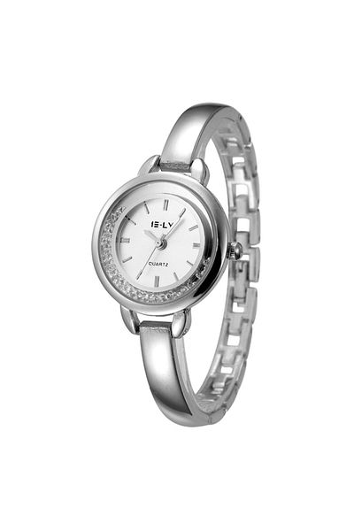 QUARTZ Ceas elegant de damă cu cuarț E-LY E202 curea metalică argintie