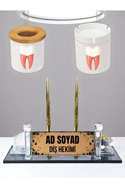 lili hediyelik Diş Hekimi İsme Özel Masaüstü İsimlik Masa İsimliği Kalemlik K...