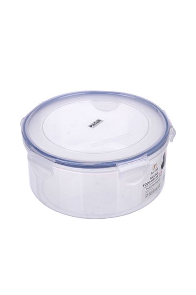 Parfait Round Airtight Leak-Proof Food Container Clear and Blue 2.3 Liter