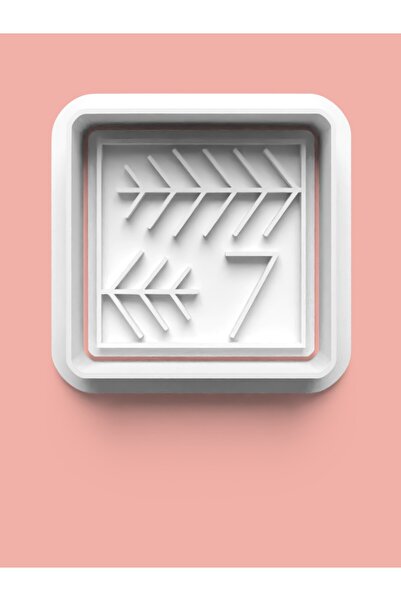 AKTASTORE قالب كوكيز على شكل رقم 7 وقالب عجينة السكر - سبعة أرقام