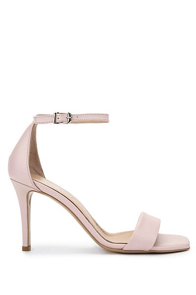 Tamer Tanca Women's Genuine Leather Pink Heeled Shoes