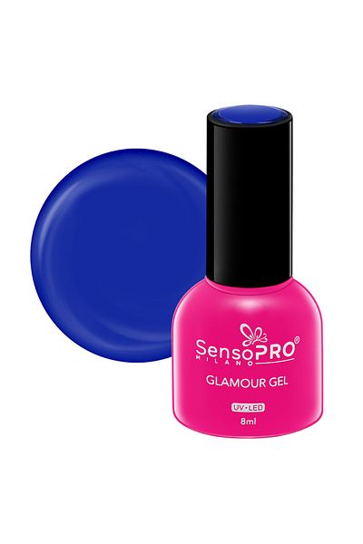SensoPRO Milano Glamor Gel Semi-Permanent Nail Polish 8ml, Blue Moon #35