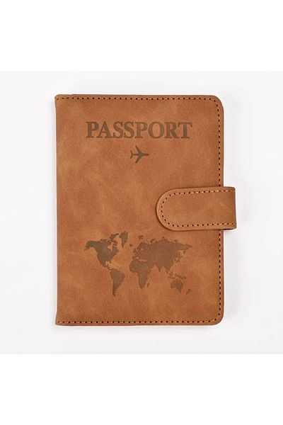 delis Unisex passport cover, Kaida PT1296, Light brown