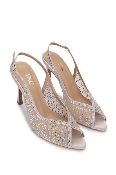 Tamer Tanca Women's Vegan Beige Heeled Shoes