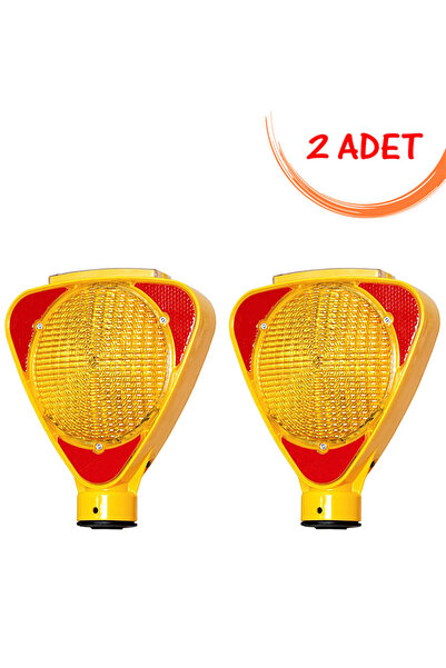 İlgi Trafik Güneş Enerjili Yanıp Sönen Lamba Flaşör Lamba Uyarıcı Trafik Flaş...