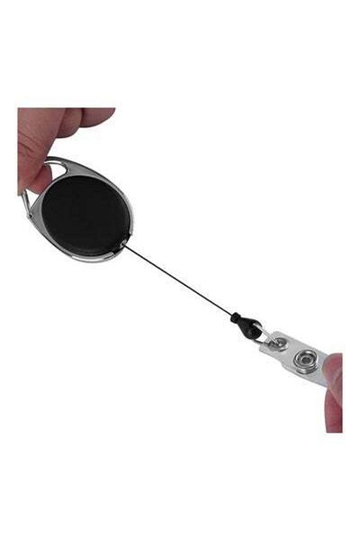 HALAMODO Badge Reel For ID Card Holders Black