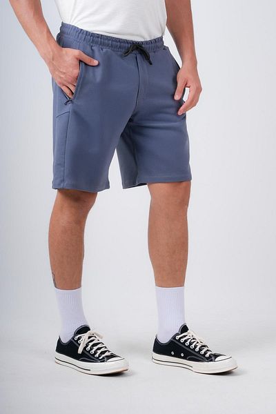 Behind Look Lace-Up Split Zipper Shorts Smoked