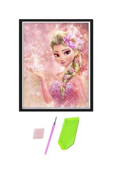 HALAMODO Premium Full Drill DIY Diamond Painting Kit Pink/Beige/White