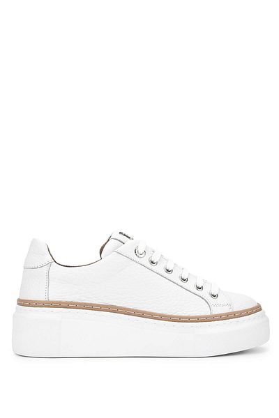 Tamer Tanca Women's Genuine Leather White Sneakers & Sports Shoes