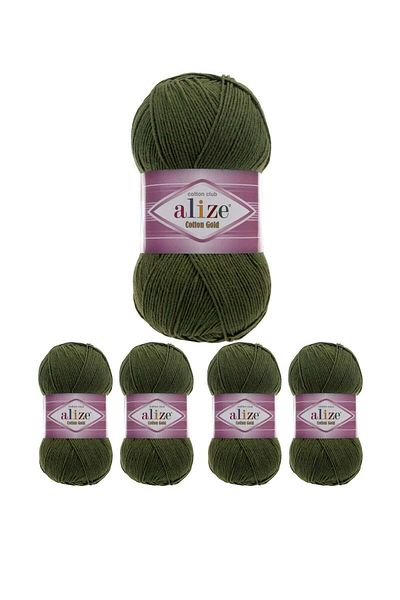 Alize Original Turkish Alize Cotton Gold Threads, 5 Pieces
