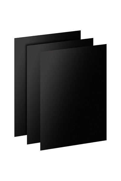 OEM Set 3 folii antiaderente pentru gratar din teflon si carbon, rezistenta la temperaturi, 30x40xm