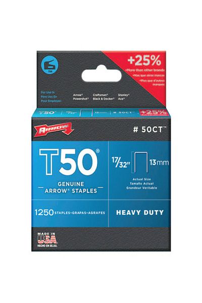 ARROW 1250-Piece Staple Wire for T50 17/32 x 3/8inch