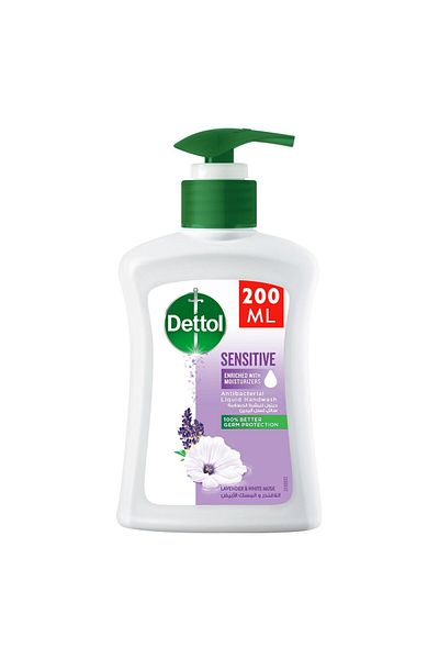 Dettol Sensitive Liquid Handwash Pump Lavender & White Musk Scent 200 ml