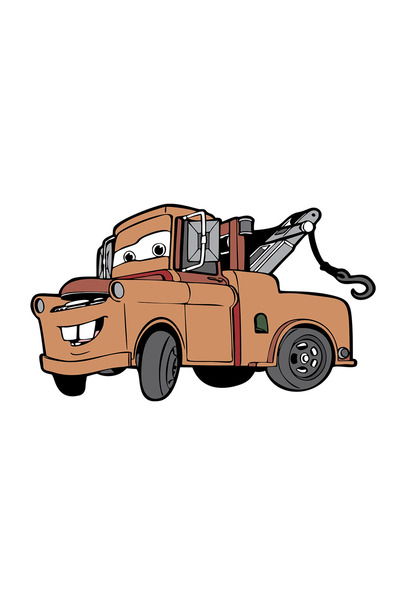 INOVATIX Set de 8 autocolante Mașină cu macara Mater, INOVATIX®. 6 cm