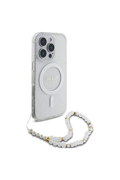 Guess GUESS Luxury Clear Case for iPhone 16 Pro - High-Efficiency Protection and MagSafe Support, Original French Design