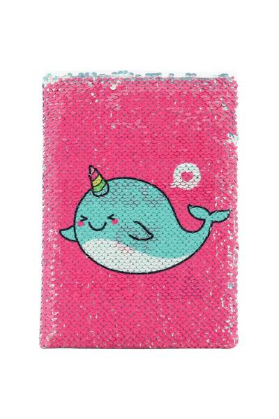 Roco دفتر تمارين يونيكورن دولفين A5 80 ورقة مسطرة مفردة (عربي) وردي/أزرق