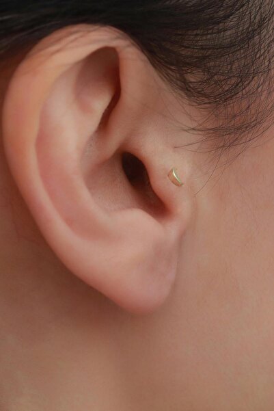 Bayar Gold 14 Ayar Altın Hilal Tragus Piercing