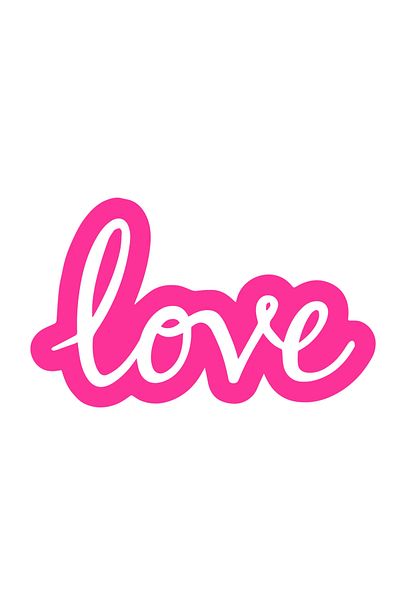 INOVATIX Set de 8 piese, autocolant logo Love roz, INOVATIX®. 6 cm