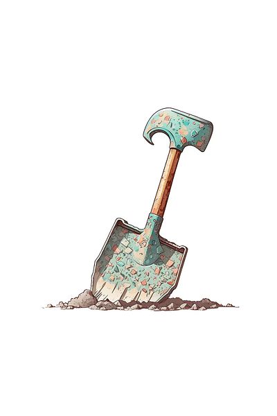 INOVATIX Set of 8 pieces, Fireman Shovel Sticker, INOVATIX®. 6 cm