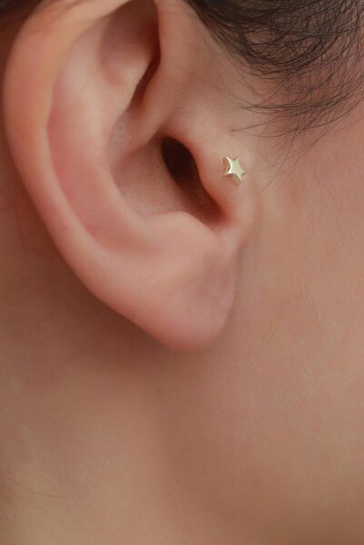 Bayar Gold 14 Ayar Altın Yıldız Tragus Piercing